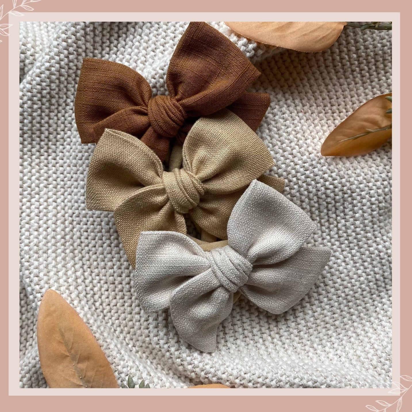 personalised baby bow, baby headband, baby, gift, linen bow, Australia, piggy tails, large bow, bambiniBop, newborn, toddler, clip, customisable, keepsake, gift