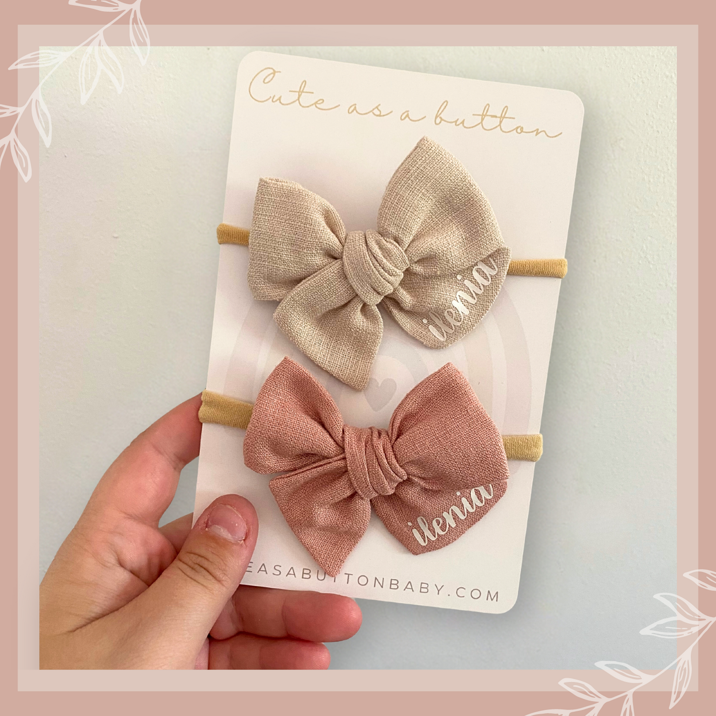 personalised baby bows, personalised bow, children bow, custom bow, hair clip, headband, Ryla and co, bambinibop, baby bow, baby headband, baby keepsake, bow, baby bow,